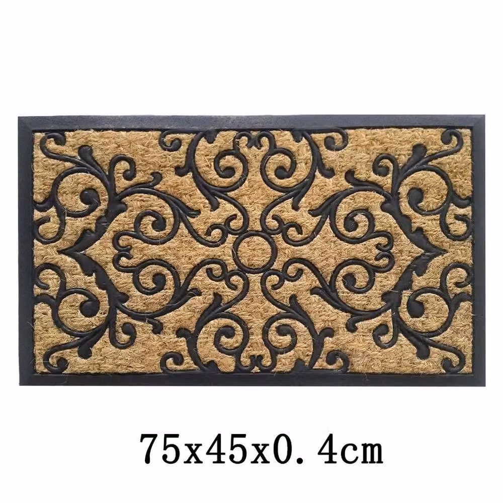 EONLION Brown Non-Slip Rubber Backed Doormat, W: 70 cm, D: 45 cm – 2