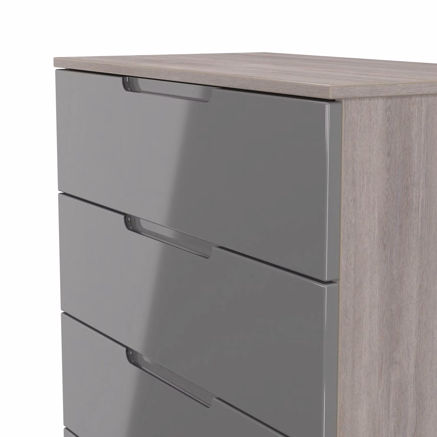 2 U Lucca 5 Drawer Chest in Grey, Ready Assembled – 3