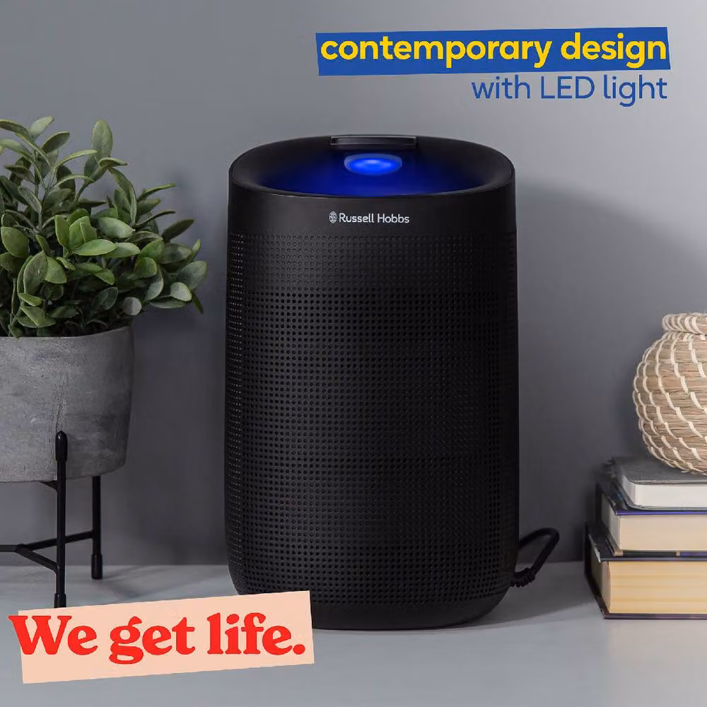 Russell Hobbs 1L 2-in-1 Dehumidifier with LED Lighting and Auto Cut Off, Black (RHDH1101) – 7