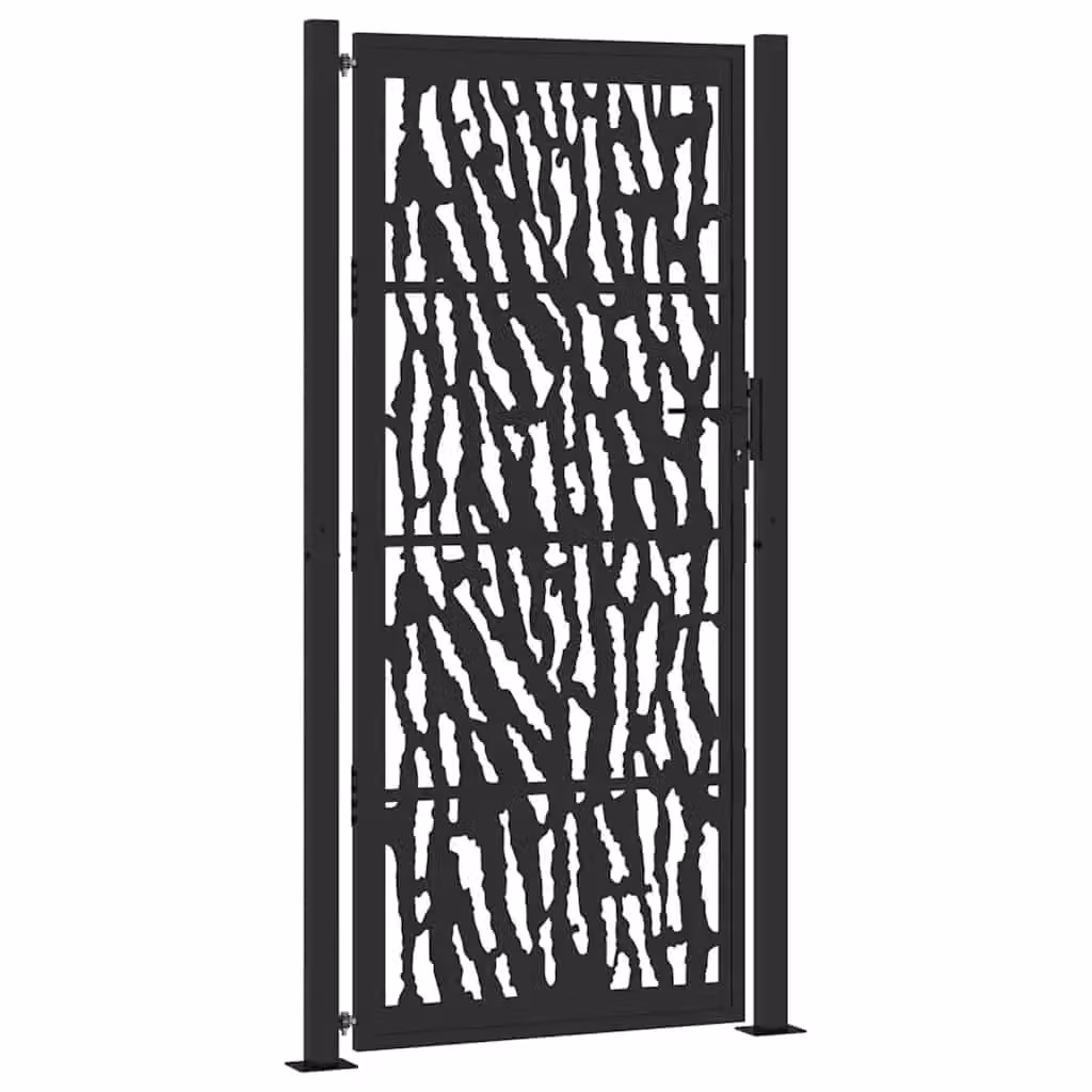 Berkfield Home Black Steel Garden Gate, W: 105 cm, H: 205 cm – 2