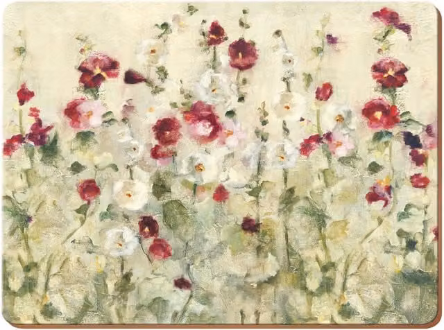Creative Tops Wild Field Poppies Pack of 4 Premium Non-Slip Cork Placemats in Multicolour Floral Design