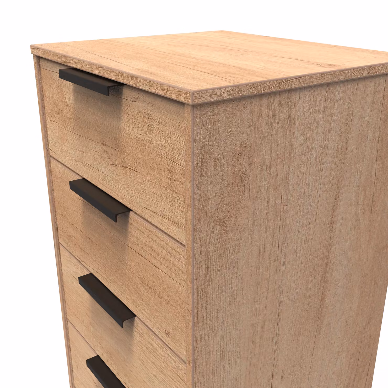 2 U Fuji 5 Drawer Tall Bedside Chest in Natural Wood Finish – 3