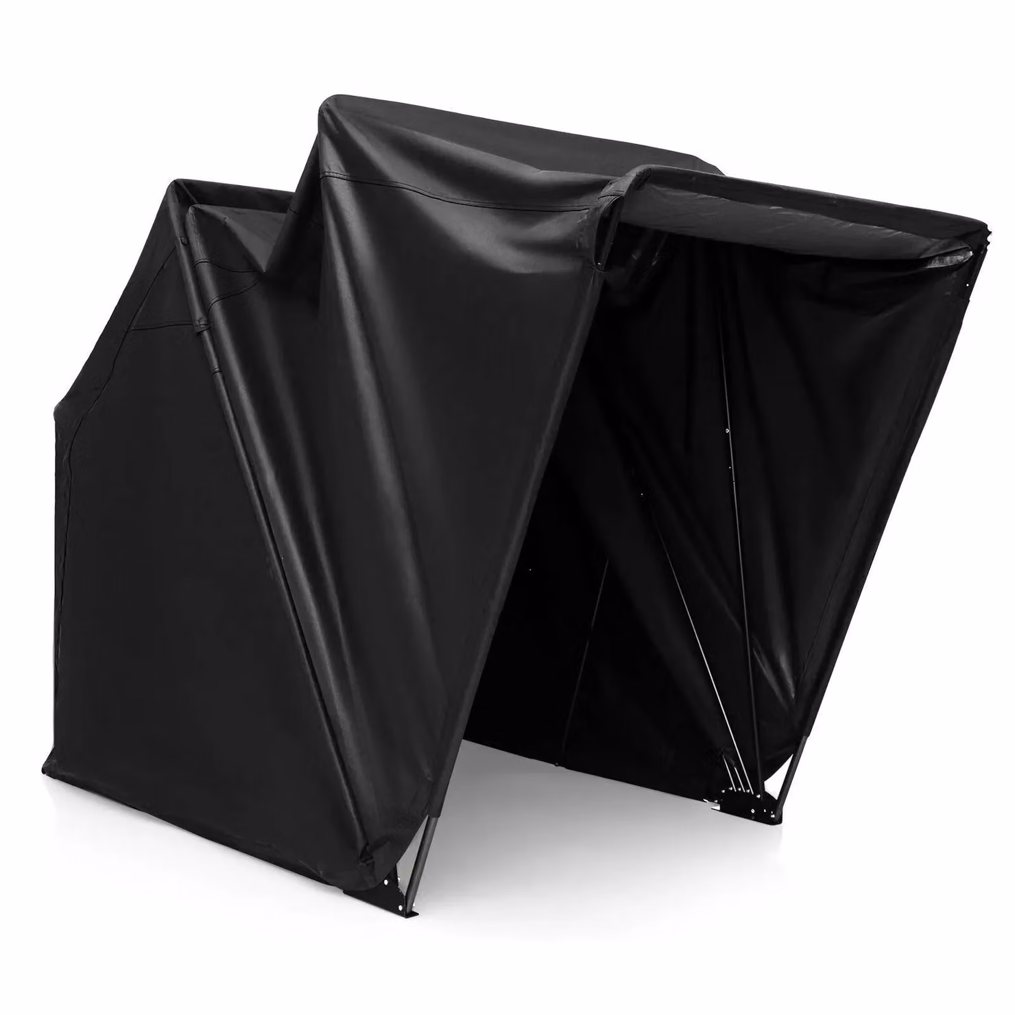 Costway Black Portable Outdoor Motorcycle Shelter and Motorbike Storage Shed, W/D/H: 342 x 137 x 193 cm – 2