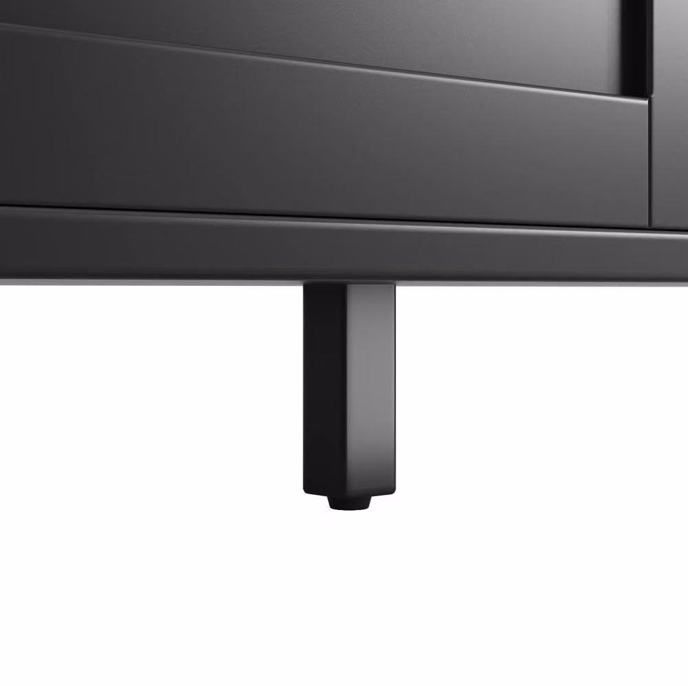 STILVORA Modern Black Freestanding Storage Cabinet with Integrated LED Lighting, 4 Doors and 3 Drawers, H 179 cm x W 40 cm x D 40 cm – 10