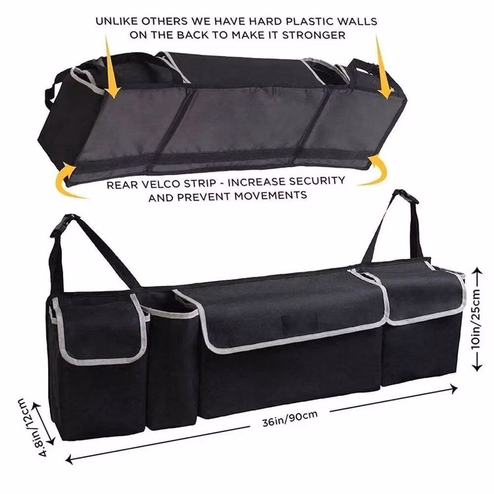 SPETLEK Large Car Boot Organiser and Back Seat Hanger in Black – 2