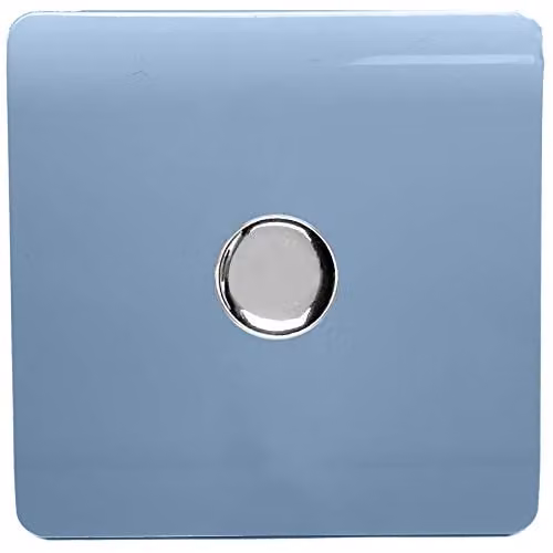Trendi 1 Gang 2 Way 100w LED Dimmer Screwless 10 Amp Light Switch - Sky Blue – 1