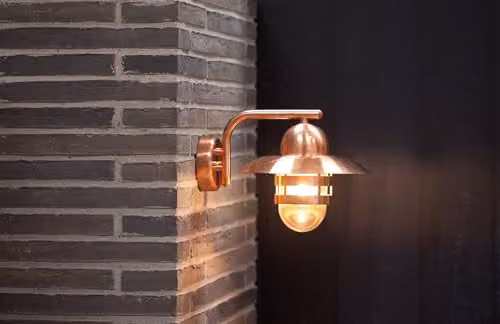 Nordlux Nibe Outdoor Wall Lantern in Copper, IP54 Saltwater Resistant, E27 Mains – 2