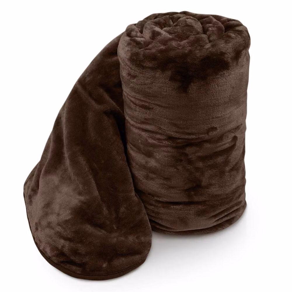 Velosso Faux Mink Soft Plush Throw Blanket in Brown, W: 150 cm, L: 200 cm – 2