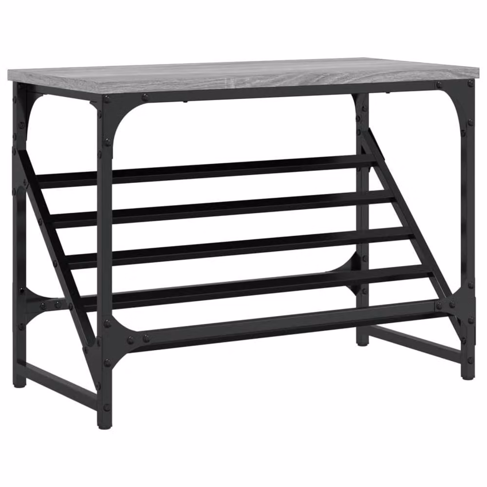 Berkfield Home Grey Industrial Shoe Rack W/D/H: 60 x 30 x 45 cm – 3
