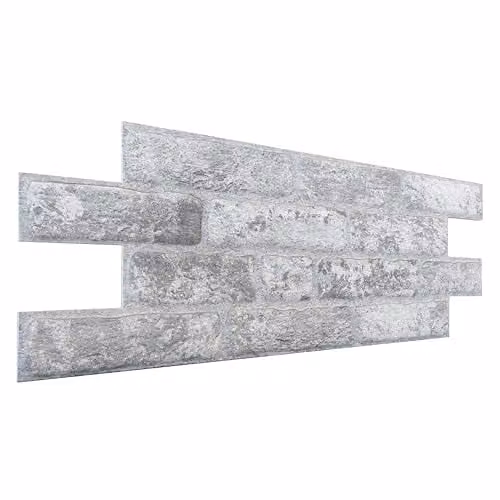 Wallsupply Ultracoustic Loft Brick Felt 3D Interlocking Wall Cladding Tiles, Grey, 6pcs (1m²)