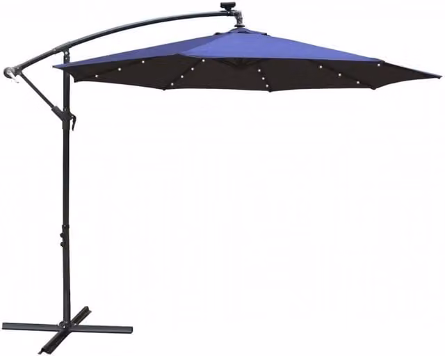 Airwave Banana Cantilever LED Garden Parasol in Blue