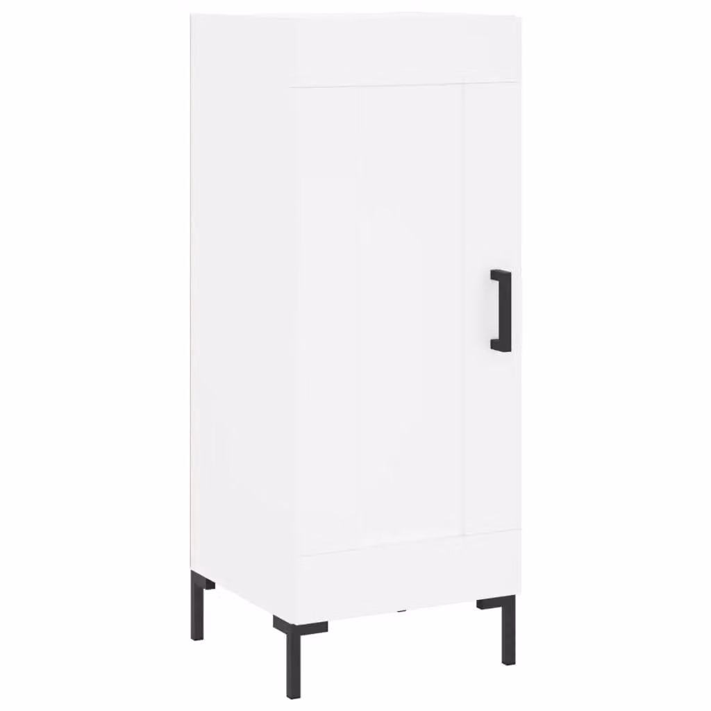 Berkfield Home Modern White Sideboard in Matt MDF and Metal, W/D/H: 34.5 x 34 x 90 cm – 2