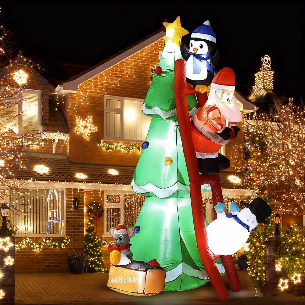 Leaper Inflatable Christmas Tree Decoration in Green, Height: 200 cm – 2