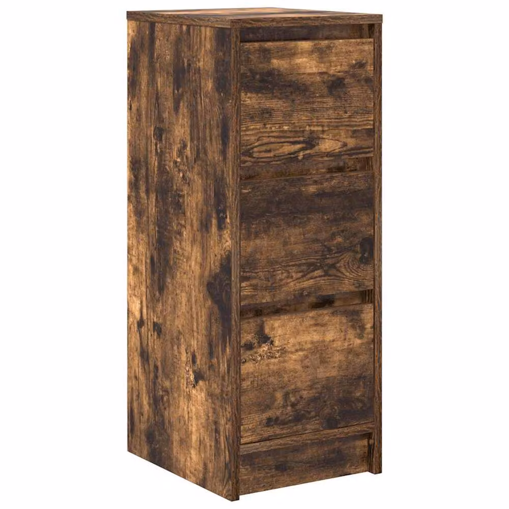 Berkfield Home Smoked Oak Sideboard in Brown, W/D/H: 29.5 x 34 x 76 cm – 2