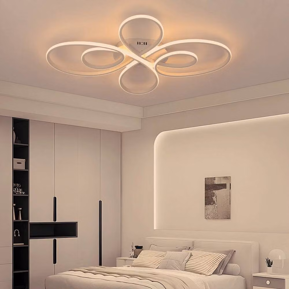 FLAVORA Modern Dimmable LED Ceiling Light with Remote Control, White – 2