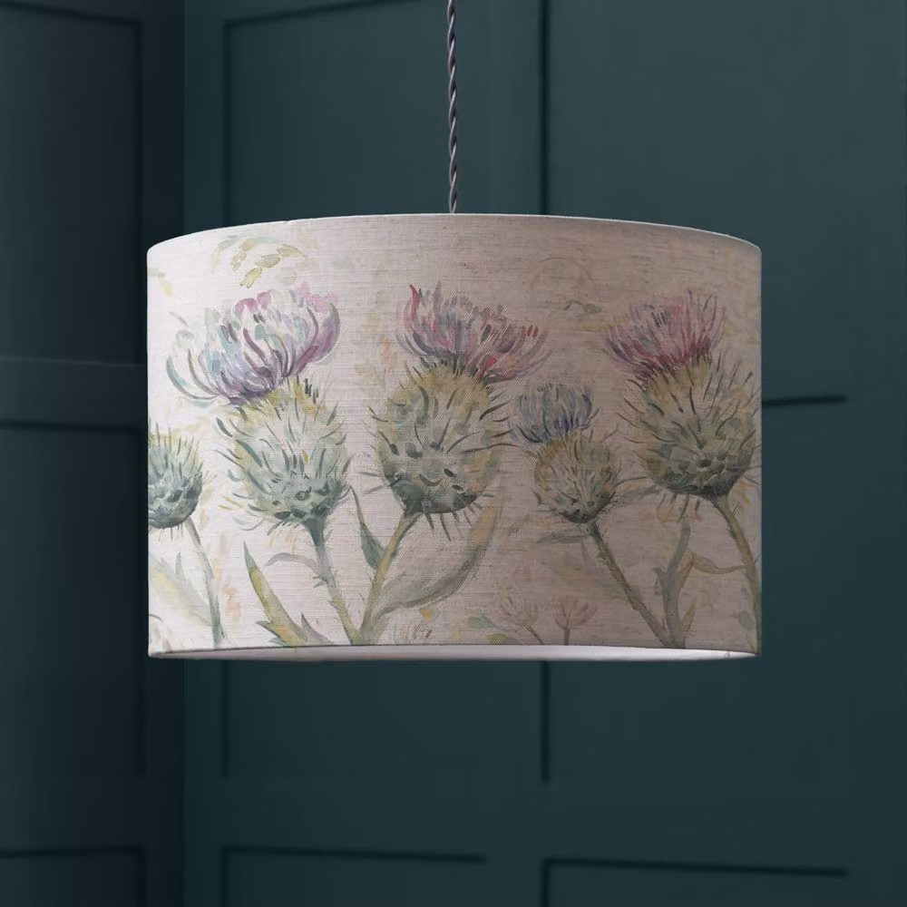 Voyage Maison Thistle Glen Eva Floral Cylinder Lampshade in Beige, Diameter: 30 cm, Height: 21 cm – 2