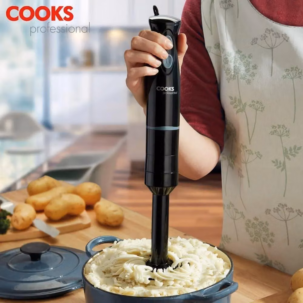 Cooks Professional Electric Potato Masher and Hand Blender 200W with Variable Speed in Black – 3