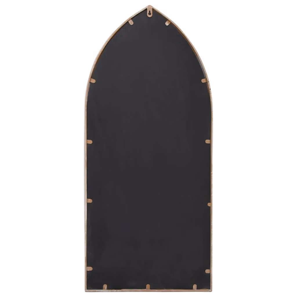 Berkfield Home Garden Mirror in Sand Beige Metal, W: 100 cm, H: 45 cm – 3