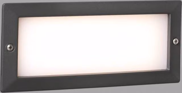 Faro Stripe LED Recessed Outdoor Wall Light in Dark Grey