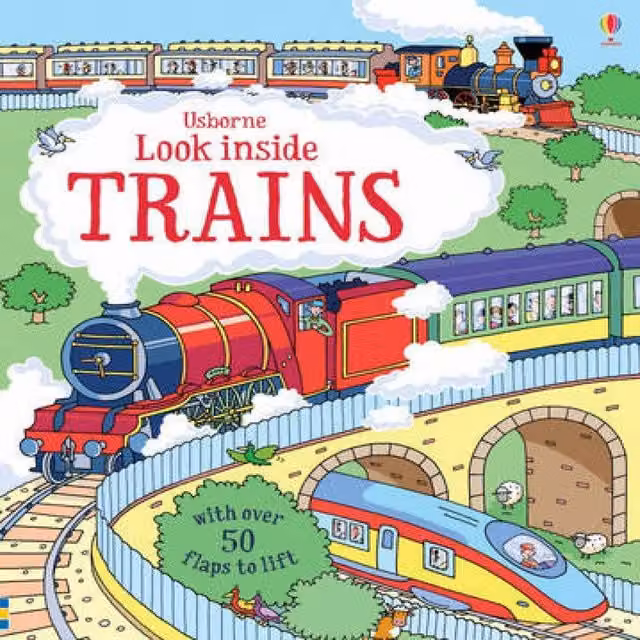 Alex Frith Look Inside Trains Board Book, Multicolour