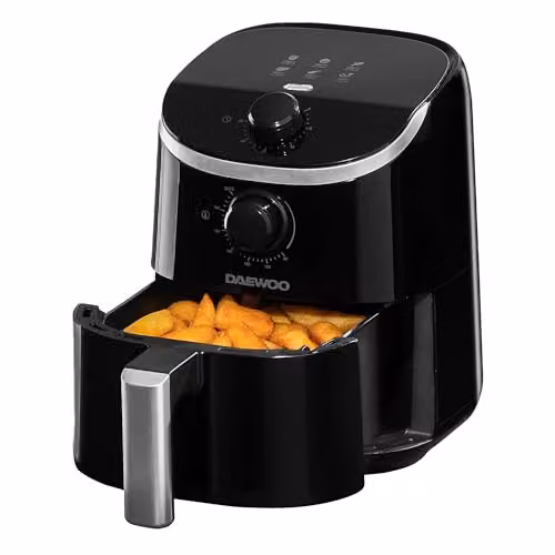Daewoo Compact Manual Air Fryer, 2L, Black