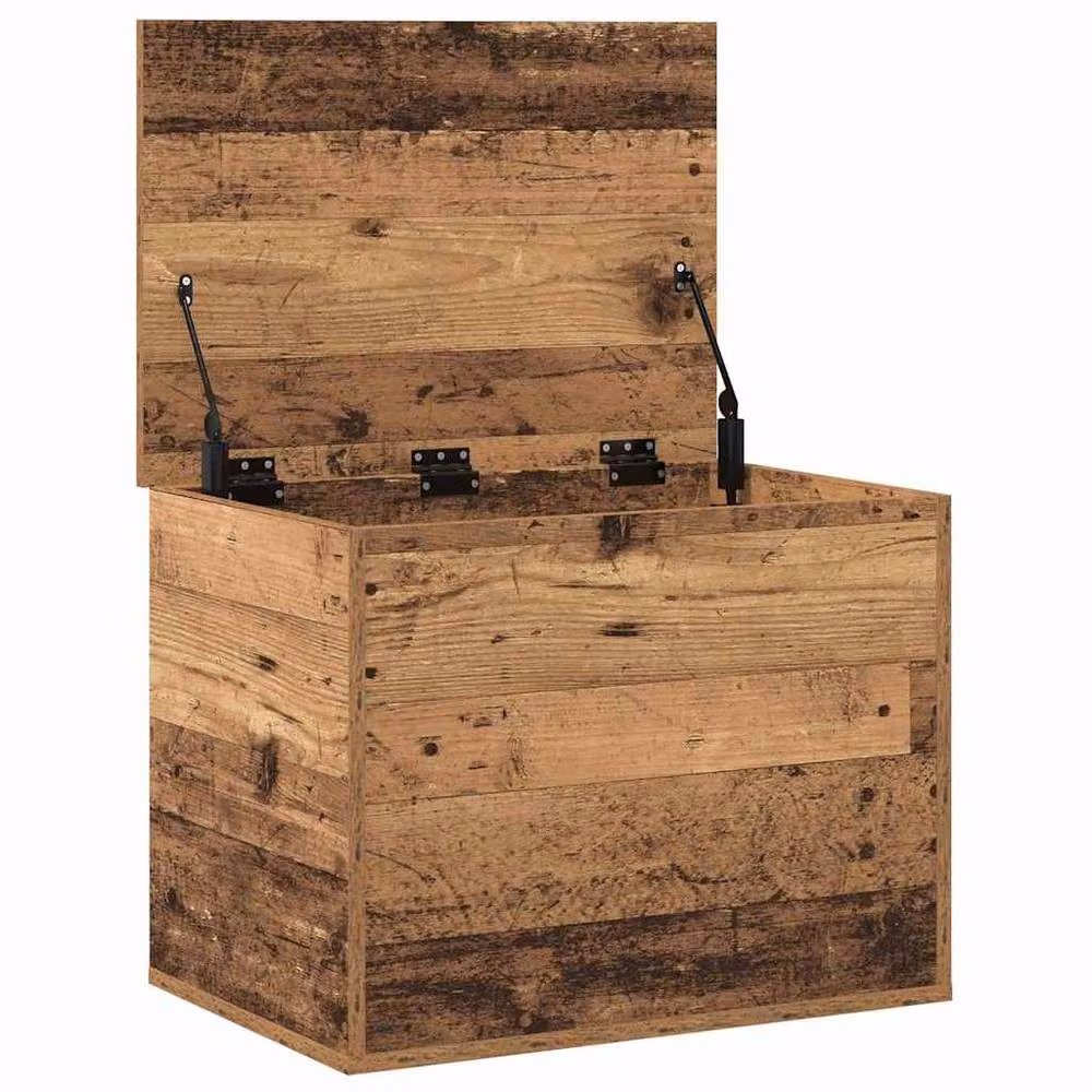 Berkfield Home Storage Box with Lid in Old Wood Brown, W/D/H: 60 x 42 x 46 cm – 3