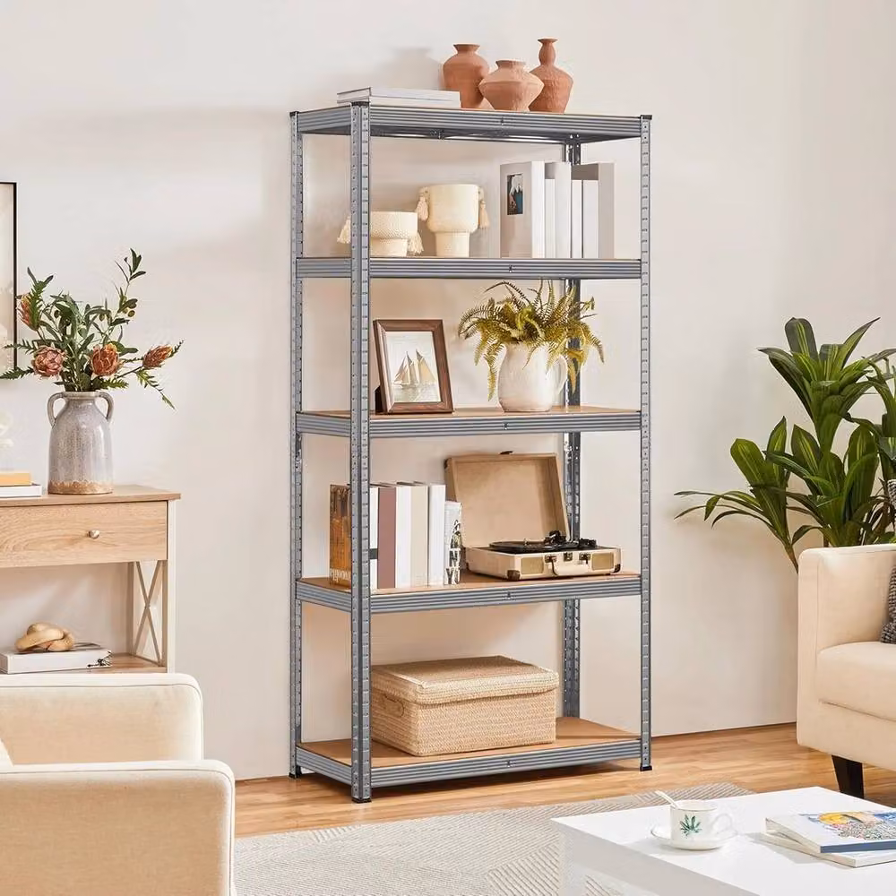 SPETLEK Heavy Duty 5 Tier Garage Shelving Unit in Silver – 2