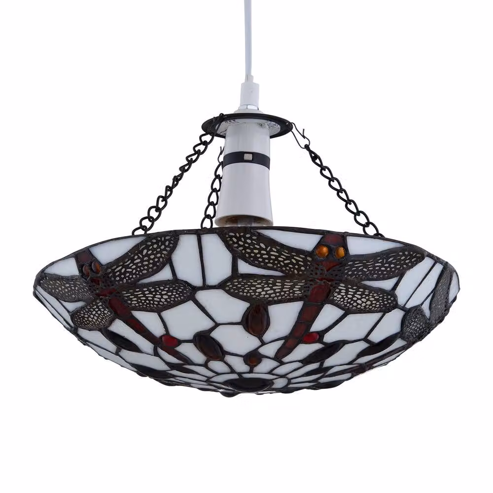 First Choice Lighting Basil Multicolour Tiffany Glass Easy Fit Pendant Shade – 2