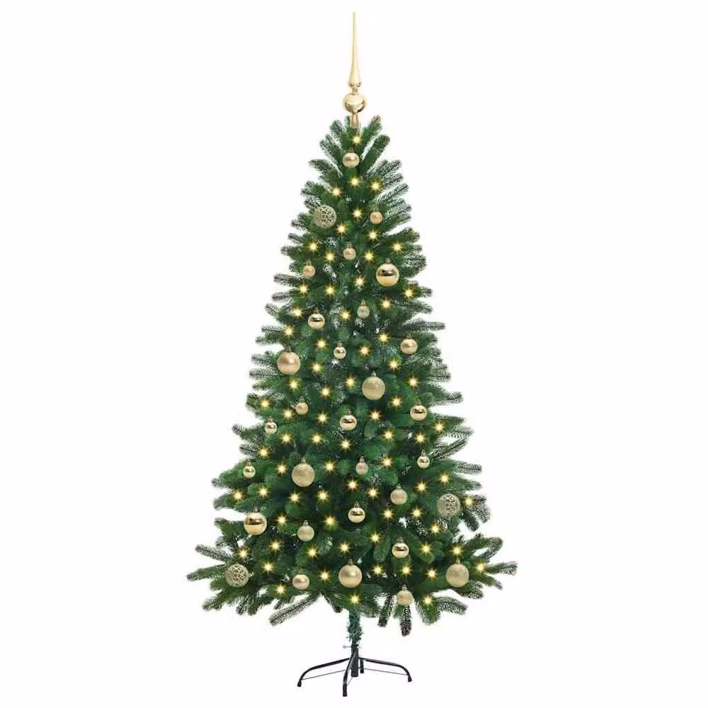 Berkfield Home Green PE Christmas Tree with 150 LEDs and Stand, Height: 150 cm – 3