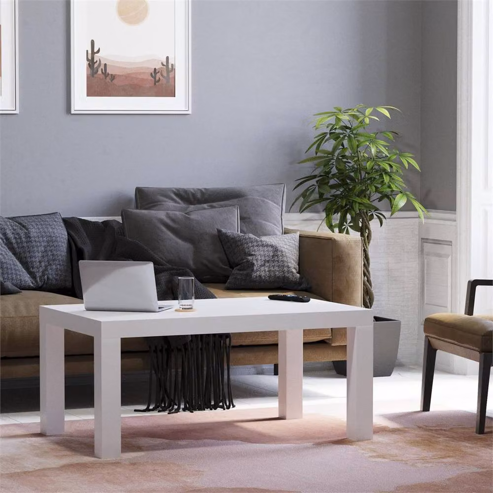 Kelvenix Modern White Wooden Coffee Table – 2