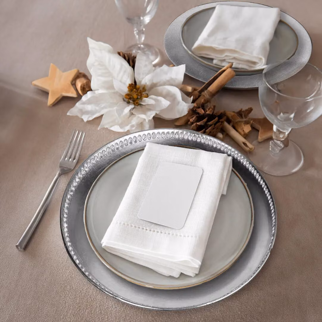 Orsina Radiance Silver Decorative Chargers, Set of Four, Diameter: 33 cm – 3
