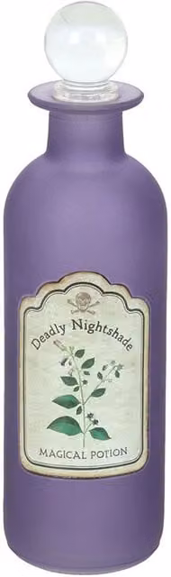 Something Different Deadly Nightshade Potion Decorative Glass Bottle in Purple