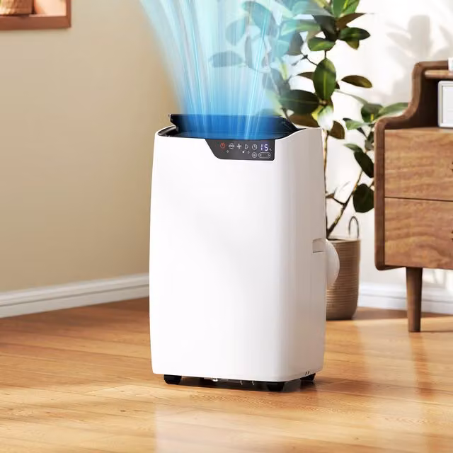 HOMCOM 4-in-1 Portable Air Conditioner with Smart Home Integration and App Control, White
