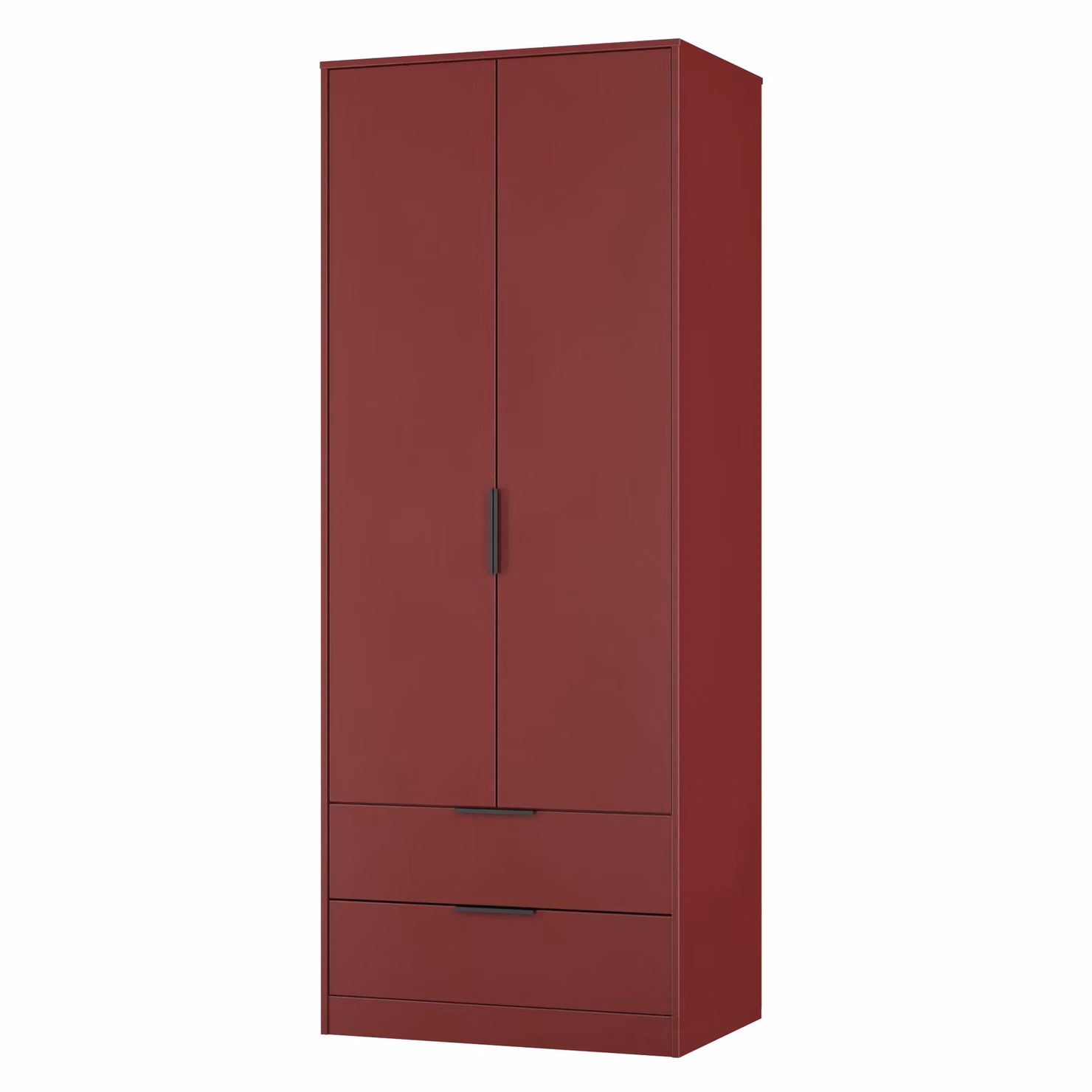 2 U Fuji Ready Assembled 2 Door 2 Drawer Wardrobe in Dark Red Matt – 2