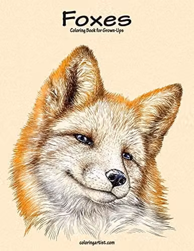 Foxes Coloring Book for Grown-Ups Volume 1 by Createspace, Multicolour