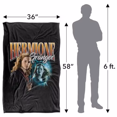 LOGOVISION Harry Potter Hermione Granger Homage Super Soft Fleece Throw Blanket, Multicolour – 4