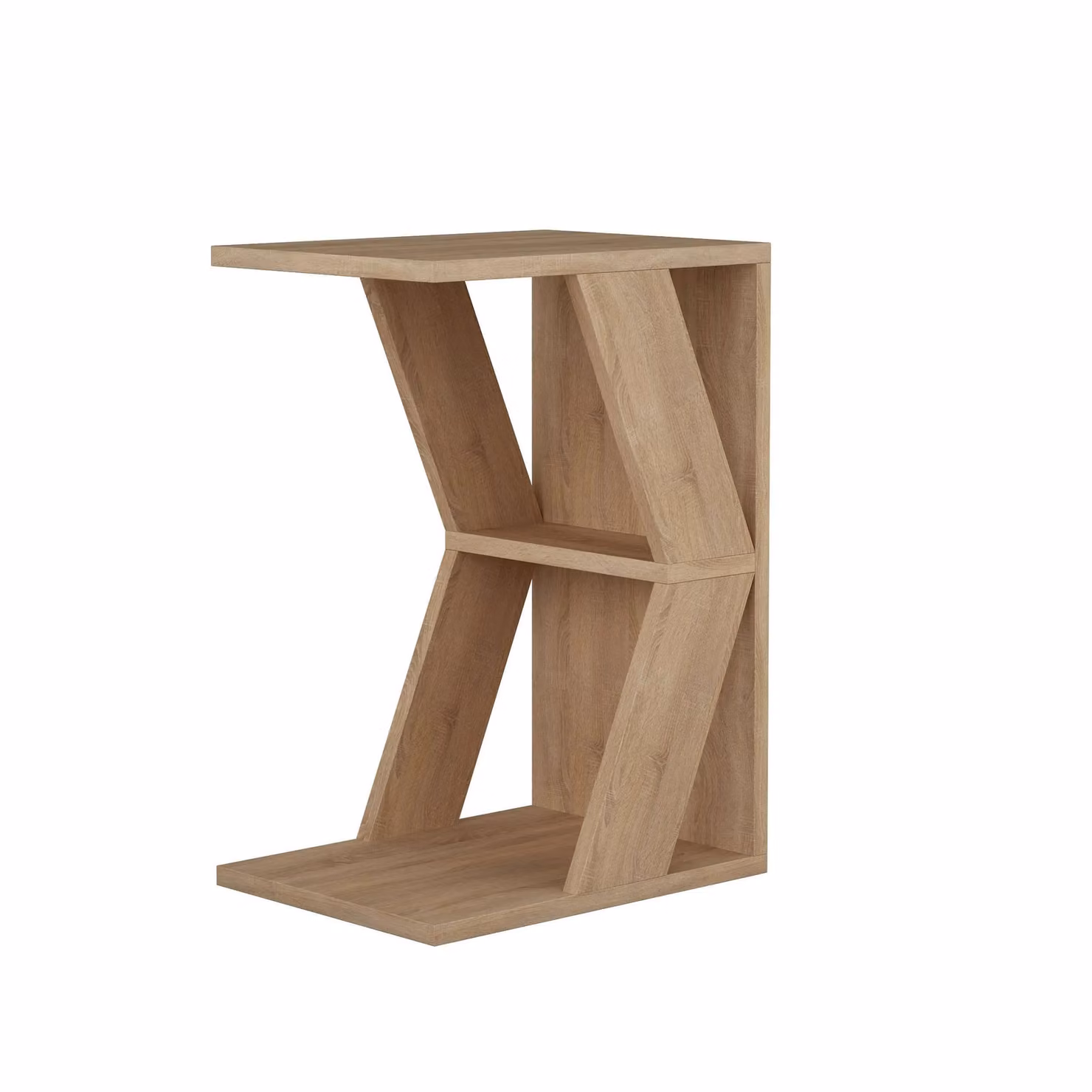 Decortie Naze Modern C Shape Multipurpose Table in Oak, Height: 57 cm – 2