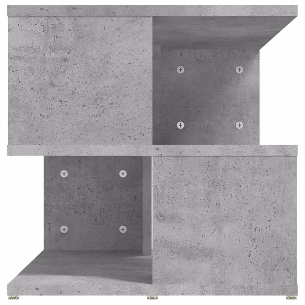 Berkfield Home Modern Square Side Table in Grey, W/D/H: 40 x 40 x 40 cm – 4