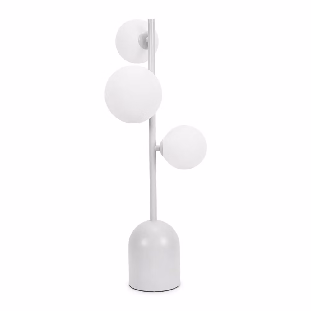 ValueLights Marlow 3 Way Grey Glass Globe Table Lamp – 2