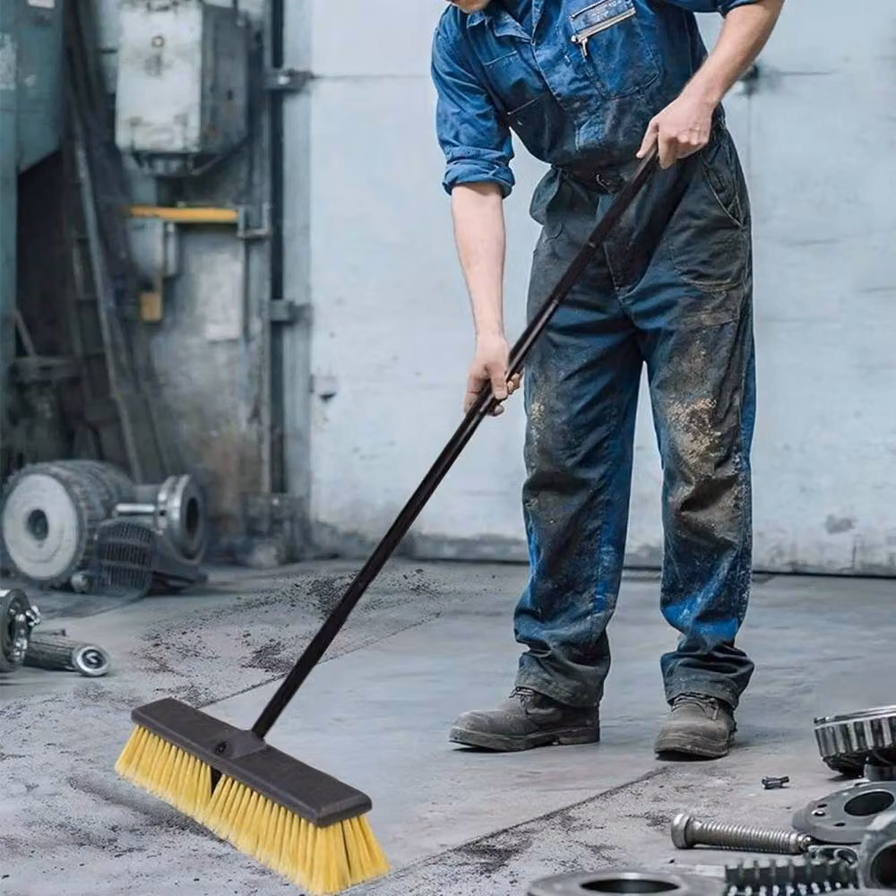 PAWNORA Heavy Duty Stiff Garden Broom in Yellow, Width: 45.72 cm – 4