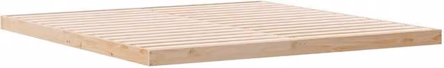 Berkfield Home Solid Wood Pine Bed Frame in Beige, W: 160 cm, L: 210 cm