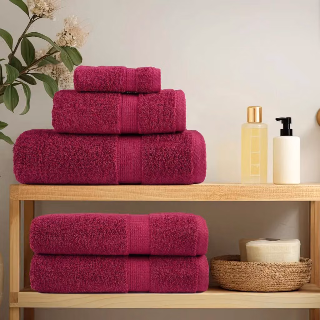 Berkfield Home SOLUND Premium Cotton Soap Towels, 2 Pack, Red, W/D/H: 30 x 30 cm – 3