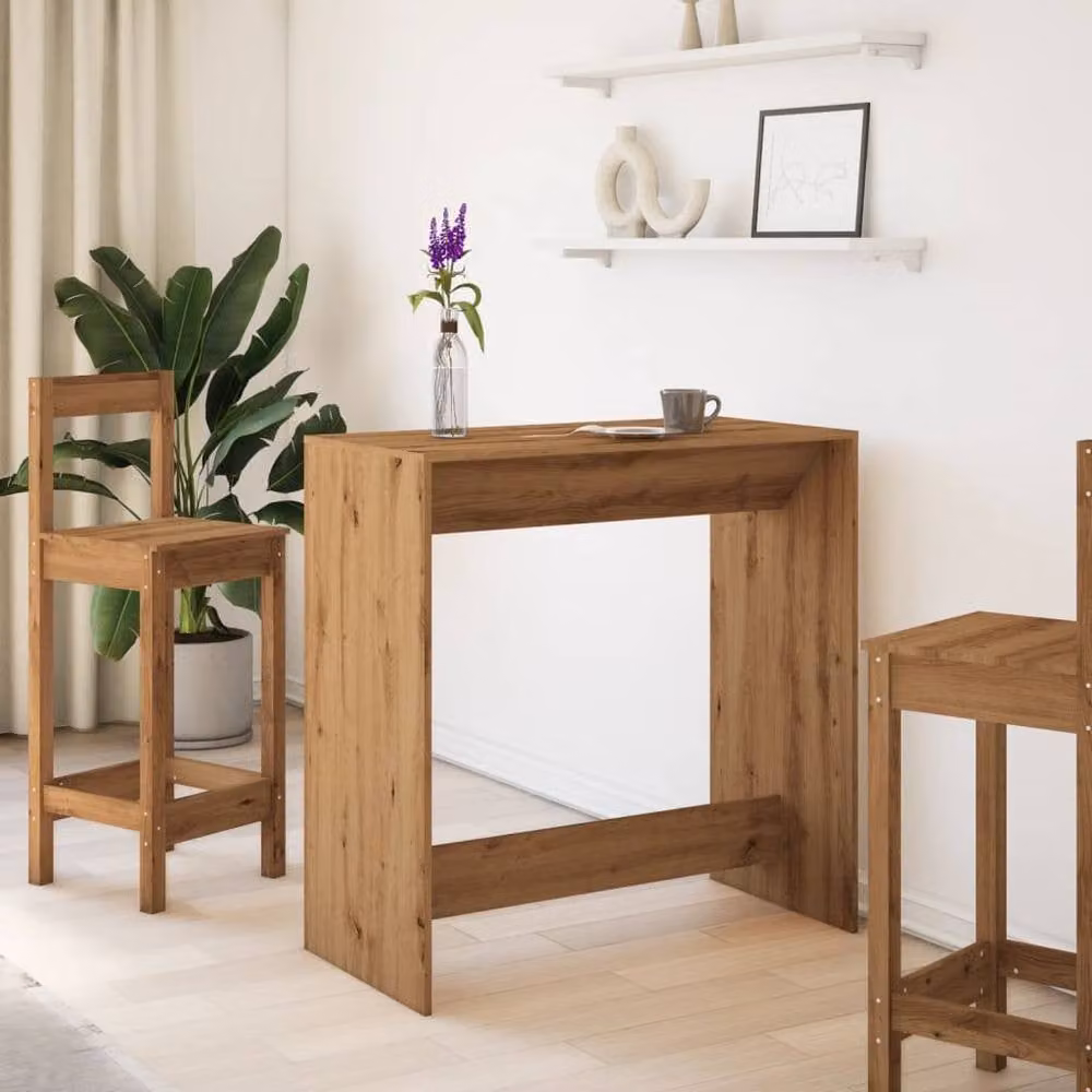 Berkfield Home Artisan Oak Bar Table in Brown, W/D/H: 102 x 50 x 103.5 cm – 3