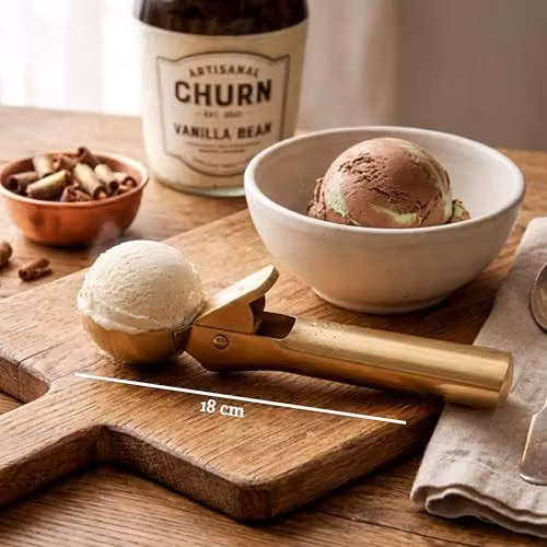 Orsina Gold Matte Finish Stainless Steel Ice Cream Scoop – 2