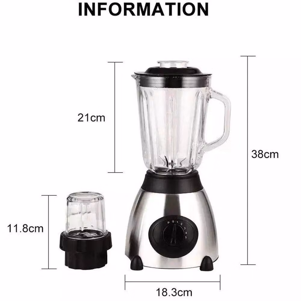 SPETLEK 2 in 1 Juicer Blender, Fruit Grinder and Smoothie Maker in Silver Stainless Steel – 2
