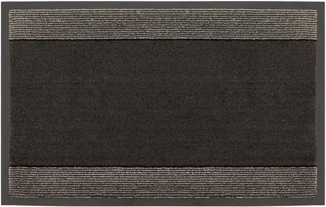 JVL Miracle Machine Washable Non-Slip Barrier Doormat, Anthracite Grey, W: 40 cm, D: 60 cm – 1