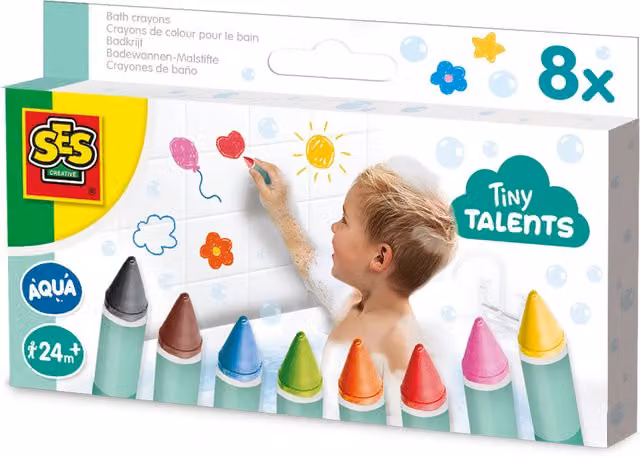 SES Creative Water Soluble Bath Crayons in 8 Multicolours