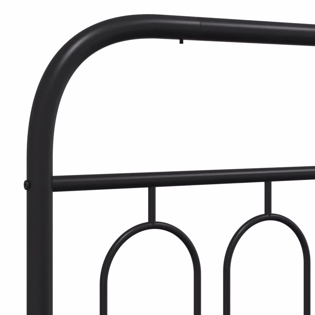 Berkfield Home Classic Metal Headboard in Black, Width: 200 cm – 3