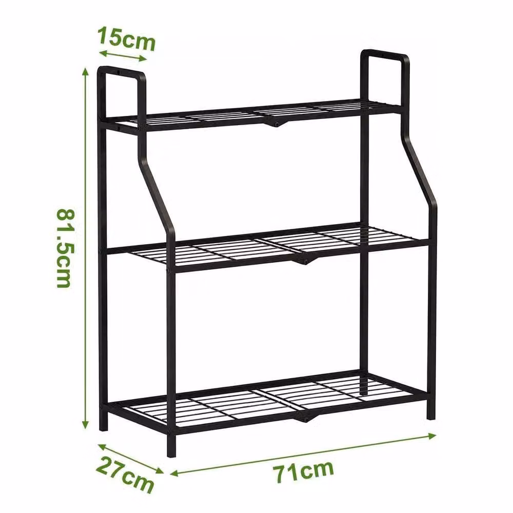 EONLION 3 Tier Metal Plant Stand in Matt Black for Indoor and Outdoor Use – 2