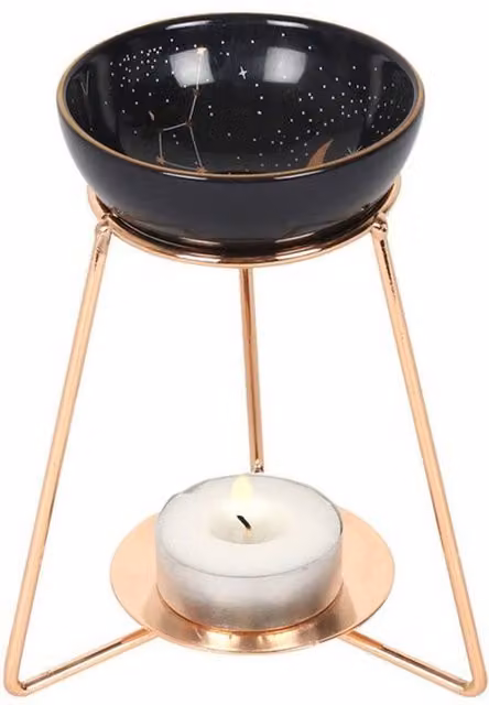 Something Different Star Sign Black Ceramic Oil Burner for Tealights